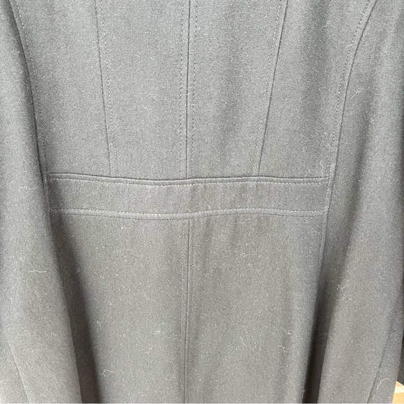 Prestigious black winter pea coat. Designer 1X - Picture 10 of 12